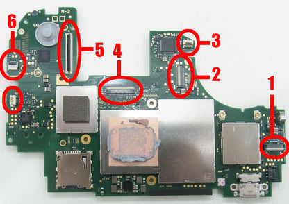 Connecteurs carte mère switch lite