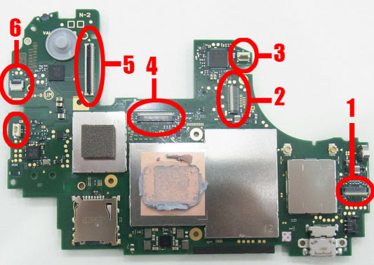 Connecteurs carte mère switch lite